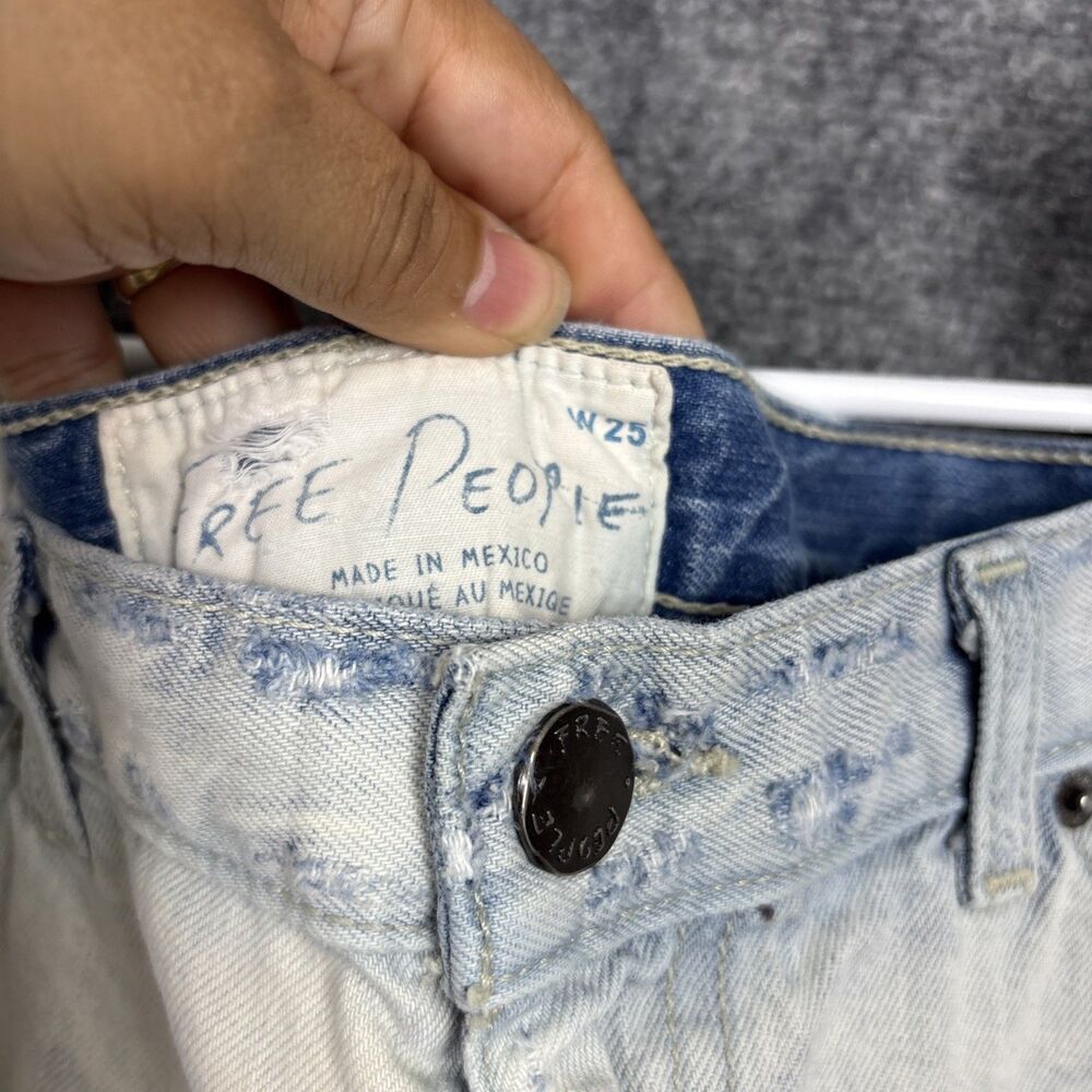 Free People Elsa Cut Off Denim Shorts Womens Size 25 - Picture 3 of 8